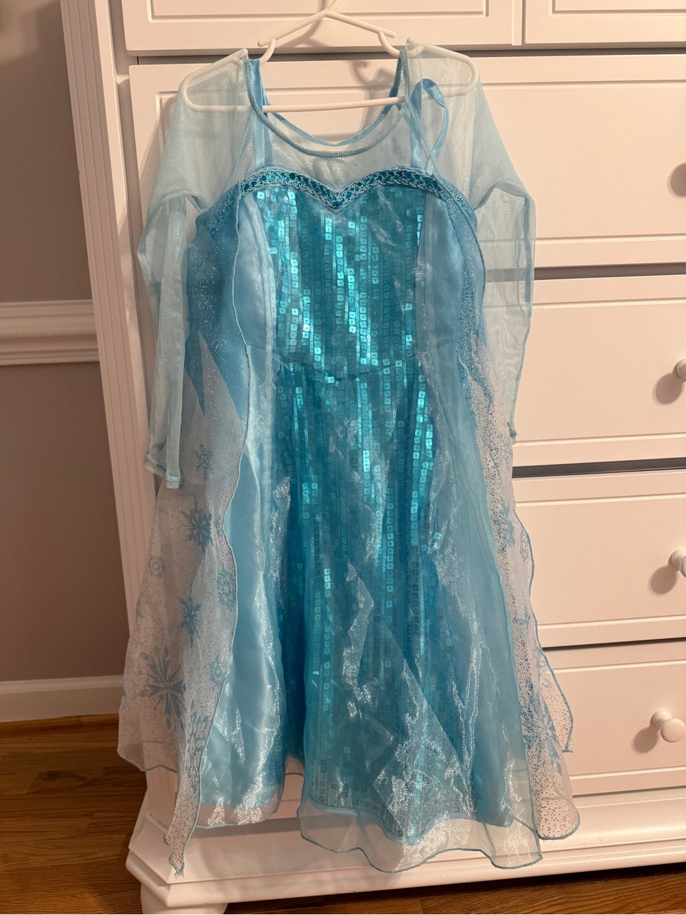 Disney Light Blue Sequin Elsa Princess Costume Dress - size 5/6